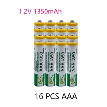 1.2 V AAA baterijos 1350mAh Ni-MH Įkraunamos AAA Baterijos, CD/MP3 grotuvai, žibintai, nuotolinis valdymas