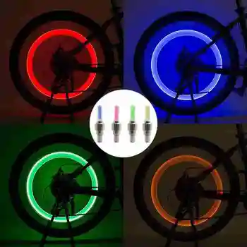 1 Pora Dviračių Vožtuvas Šviesos Kalbėjo Šviesos Spalvinga Neoninės Šviesos Vožtuvų Dangtelis Karšto Varantys Glow Stick Varantys Padangų Šviesos