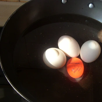 1 Spalva Keičiasi Kiaušinių Laikmatis Derva Medžiaga Puikiai Virtų Kiaušinių Temperatūros Virtuvės Pagalbininkas Kiaušinių Laikmatis Raudona laikmatis įrankiai