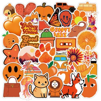 10/30/50Pcs/Set VSCO orange Grafiti Vandeniui Riedlentė Kelionės Lagaminą Telefono Nešiojamas Bagažo Lipdukai Mielas Vaikai Mergina Žaislai
