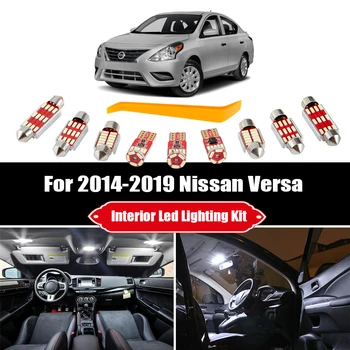 10 Lemputes-2017 m. 2018 m. 2019 M. Nissan Versa, Baltas Automobilis LED Interjero Žemėlapis Dome Light Kit Magistraliniai Krovinių Licencijos numerio ženklo apšvietimo Žibintas