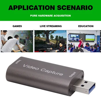 1080P 4K Video Capture Card USB3.0 HDMI suderinamus Video Grabber Įrašyti Langelį PS4 Žaidimas Kamera Įrašo Transliacija