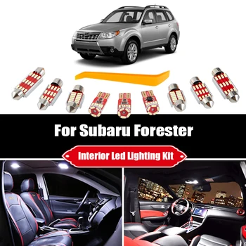 10vnt Canbus Už 2009-2018 2019 Subaru Forester Baltas Automobilis, LED Lemputes, Interjero Žemėlapis Dome Kamieno Šviesos Rinkinys, Durų Licencijos numerio ženklo apšvietimo Žibintas