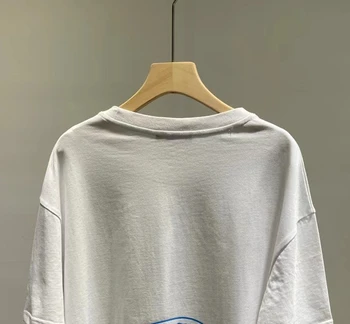 110061 Vasarą Naujas Mados Pasagos Print Classic Laišką Prekės ženklo Dizainas Prarasti Atsitiktinis Medvilnės Apvalios Kaklo trumpomis Rankovėmis T-shirt C2