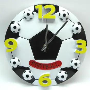 12 Colių Kūrybos Futbolo Formos Sieniniai Laikrodžiai Silent No-Tiksi Sieninis Laikrodis Už Kambarį, Vaikų, Miegamojo Sienų Papuošimai