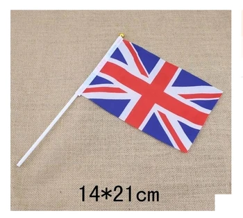 12 vienetų keliolika Jungtinės Karalystės vertus vėliavas ne išnyks poliesterio medžiagos Britanijos Anglija vėliavas su plastikinius vėliavų stiebus,
