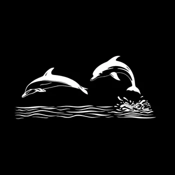 15*6.8 CM Delfinų Mielas Gyvūnų Kūno Lipdukai Automobilio Padengti Įbrėžimų Asmeninį Dekoratyviniai Lipdukai C6-0641