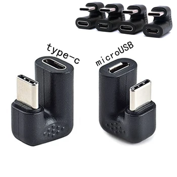 180 360 Laipsnių Aukštyn ir Žemyn Kampu Tipas-C USB-C, Mikro USB / Tipas-c Moterų Įkrovimo Ir Duomenų Perdavimo Pratęsimo Laido Adapteris