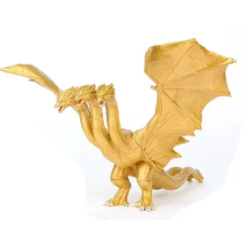 18CM Dinozaurų monstras Karalius Ghidorah PVC Modelio Tris Vadovauja Dragon Dinozaurai Kolekcines Veiksmų Skaičius Monstras Lėlės Žaislą Dovanų