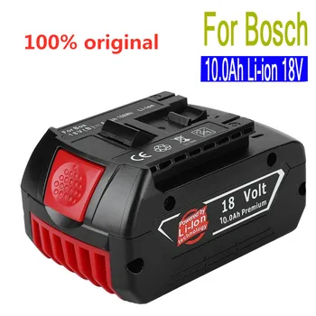 18V 10000mAh Įkrovimo Už Bosch 18V Baterija Backup10.0A Nešiojamų Pakeitimo BAT609 lemputė+3A Baterijos Kroviklis