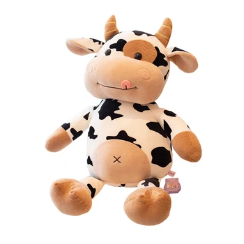 1pc 30-65CM Mielas Galvijų Žaislai Kawaii Modeliavimas Pieno Karvė Pliušinis Lėlės Įdaryti Minkštą Pagalvę Vaikams, Vaikų Gimtadienio Dovanos