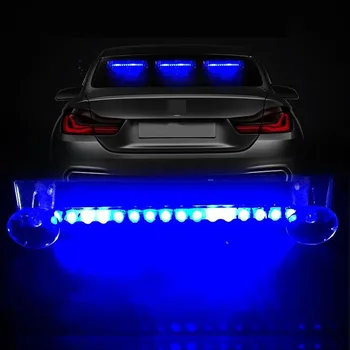 1pc LED Belaidžio Automobilio LED Signalas žibintų Automobilio Saulės Mirksinti Įspėjamoji Lemputė Auto Super Ryškus, Spalvingas, Universalus Vidaus Apdaila