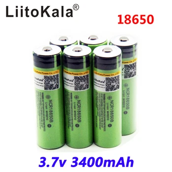 1PCS Liitokala 18650 Baterija 3400mAh 3.7 V, Li-ion NCR18650B Baterijos 18650 Įkrovimo Žibintuvėlį (NR. PCB)