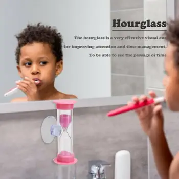 2/3min Hourglasses Vaikų Dantų Valymas Laikmatis su siurbtuko Namų Dekoro Hourglasses dantų šepetėlį Laikmatis Valyti Vaikai