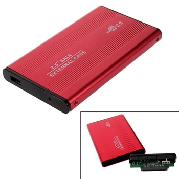 2.5 Colių USB 2.0 SATA Išorės Mobiliojo Standžiojo Disko Dėžutė Aliuminio Lydinio Korpuso