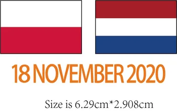 2020 m. Olandijoje rungtynės Informacijos Nyderlandai Vs Lenkija Novermber 18 geležies lopai drabužius Futbolo Ženklelis