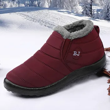 2020 Pora Žiemą Šilta Medvilnė Batai Nauji Neperšlampami Batai Ponios Plius Aksomo Sniego Batai Lauko neslidus Boots35-45