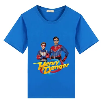 2021 Henry Pavojų Cartoon Kids Marškinėliai Kūdikių Berniukų Atsitiktinis Juokingas Vaikų Vasaros Streetwear Viršūnes Mergaičių Drabužiai