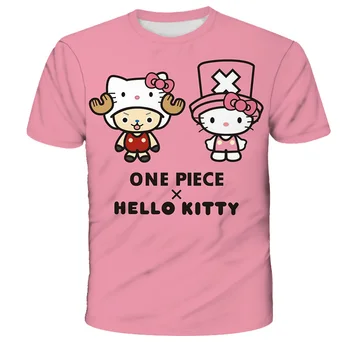 2021 Juokinga Mažai Gyvūnų Kawaii Girl Vasaros Drabužių Kitty Cat Vaikų marškinėliai Berniukui Viršūnes Animacinių filmų Vaikams trumpomis Rankovėmis Kūdikiui myli