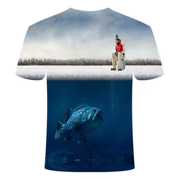 2021 Karšto naujas vyrų laisvalaikio 3d spausdinimo marškinėliai juokingi žuvis spausdinti vyrų ir moterų marškinėlius Hip-hop T-shirt Harajuku spausdinti marškinėliai topai