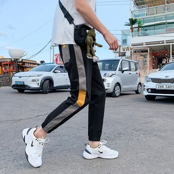 2021 m. Vasarą Naujos Kelnės Poliesterio Kelnės vyriškos Laisvalaikio Kelnės Streetwear Mens Devintojo Kelnių Siūlės PantsK852