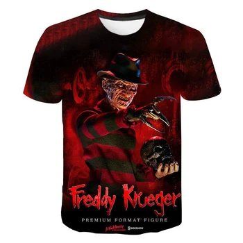 2021 naujas 3D žudikas T-shirt, siaubo filmo personažas, budelis ir žudikas modelis, vasaros trumparankoviai Harajuku atsitiktinis clothin