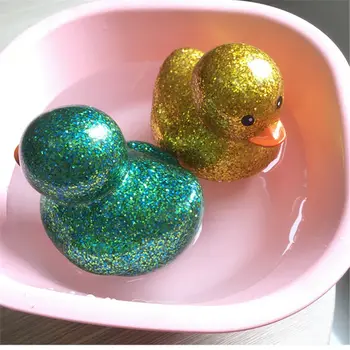 2021 Naujas Aukso Milteliai Gumos Ančių Baby Shower Vandens Bb Maudymosi Kūdikio Žaislai Vaikams, Vaikai