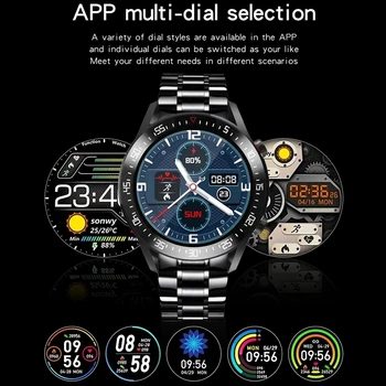 2021 Naujas Mados Smartwatch Daugiafunkcis Sporto vyriški Žiūrėti Širdies ritmo Monitoringo Muzikos Valdymo Vandeniui Smart Watch Vyras+Box