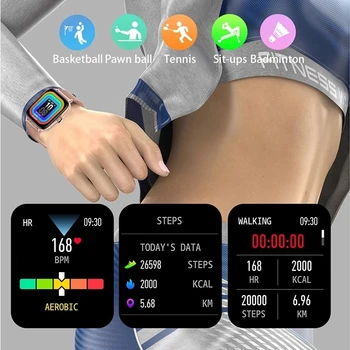 2021 Naujų Spalvų Ekrano Smart žiūrėti Ponios Vyrų jutiklinių Fitness Tracker Kraujo Spaudimas Smart Laikrodis Ponios Smart Žiūrėti xiaomi