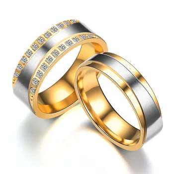 2021 tendencija paprasta titano plieno žiedas iš nerūdijančio plieno pora vestuvių žiedas, rankų papuošalai