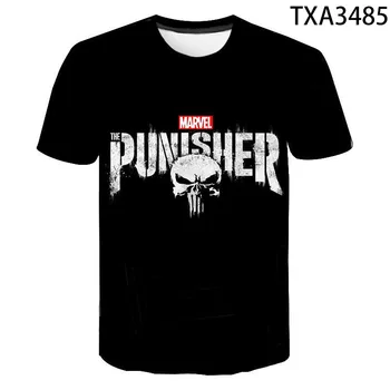 2021 Vasaros Punisher 3D marškinėliai Vyrams, Moterims, Vaikams Laisvalaikio Mada Streetwear Berniukas Mergaitė Vaikai Atspausdintas T-shirt Kietas Viršūnes Tee
