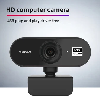 2K HD Kamera Mini Kompiuteris PC Web Kamera Su Mikrofonu Pasukti Kameros Live Transliacijos Vaizdo skambučius Konferencijos Darbą