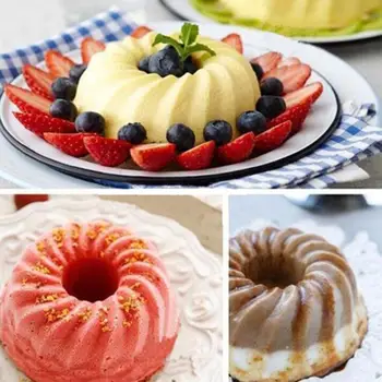 2vnt Spiralės Žiedas Virimo Silikono Formos Bakeware Virtuvės Duonos Tortą Papuošti Įrankis Torto Formos