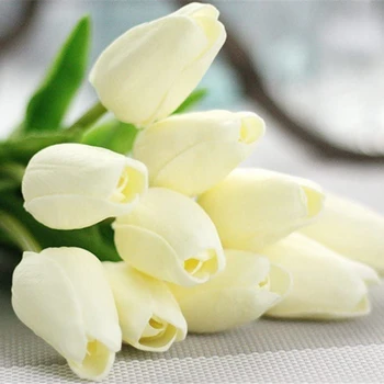 30 Vnt Dirbtinės Gėlės Tulpės, Nekilnojamojo Paspauskite Netikrą Gėlių Išdėstymas Puokštė Namų Biuro Vestuves Apdaila