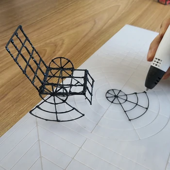 3D Rašiklis, Silikono Kilimėlis Trinkelėmis Bazės Grafikos Spausdinimo Šabloną Universalus Minkštas Piešimo Trafaretai, Kopijuoti Lenta su 2 Pirštais, Kepurės Knygų