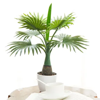 40cm Dirbtinių Palmių Tropinių Augalų Netikrą Vazoninių Medžių Šakos Šilko Lapai 8 Vadovai Darbalaukio Bonsai Namų Biuro Apdailos