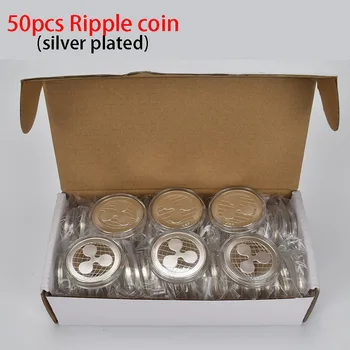 50pcs/Daug 999 auksą, Padengtą Ripple monetos XRP cryptocurrency Monetų Surinkimo