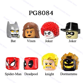 8pcs/daug Spiderman Deadpool Vixen Dormammu Joker Statyba Blokai, Plytos, Superhero Lėlės figūrėlių, Žaislai, Dovanos Vaikams