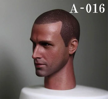 A-016 1/6 masto vyrų galvos su raižyti kaklo, tinka 12-colių kilnojamojo lėlės.
