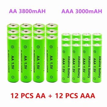 AA Įkraunamos AAA AA 1,5 V 3800mAh/1,5 V AAA Šarminės Baterijos 3000mah Įvairių Elektronikos Produktų, Pakeisti Baterija Ni-MhBattery
