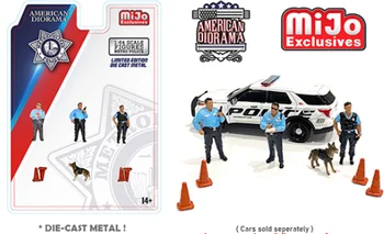 Amerikos Diorama1/64 metro Policijos chase limited edition, lieto metalo veiksmų skaičiai