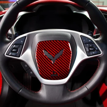 Anglies Pluošto Vairas Logotipas Padengti Lipdukai Interjero Chevrolet Corvette C7 2016 2017 2018 2019 Automobilių Reikmenys