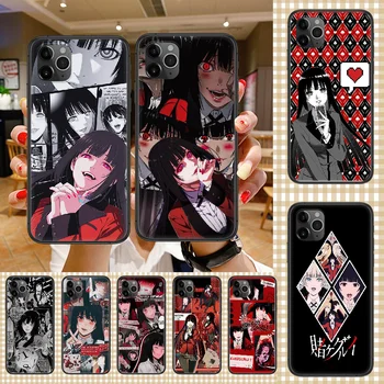 Anime Kakegurui Jabami Yumeko Telefono Padengti Korpuso iphone 5 5s se 2 6 6s 7 8 12 mini plus X XS XR 11 PRO MAX black tapyba