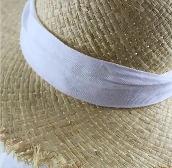 Arco de Ráfia Temperamento plana natural de Palha chapéus de praia Do Mar férias lazer chapéu protetor saulės das Mulheres