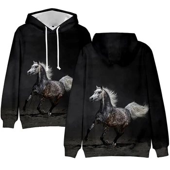 Arklių Hoodie 3D Spausdinimo Berniukų/mergaičių Streetwear Equus caballus Hoodie Equus Palaidinės Vienaragis Megztinis Mados
