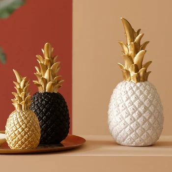 Auksinis Ananasas Amatų Apdailos Šiaurės Vaisių, Ananasų Ananas Formos Namų Gyvenamasis Kambarys Veranda Modelis Miegamasis Darbalaukio Dekoras