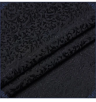 Aukštos kokybės juodos spalvos gėlių stilius damask šilko satino brokatas žakardo audinio kostiumas apmušalų, baldų užuolaidų drabužių medžiagos