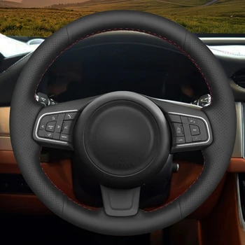 Automobilio Vairas Padengti Minkšta Juodos spalvos Dirbtinės Odos Jaguar E-Tempas 2017-2019 F-Tempas 2016-2017 XE-2017 XF. 2016 m. 2017 m.