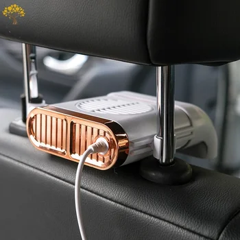 Automobilių Jūros Ventiliatorius, Mini USB Įkrovimo Ventiliatorius Automobilių Tylus Aušintuvas 3 Greitis Reguliuojamas Universalus Automobilio Galinės Sėdynės Aušinimo Radiatorius