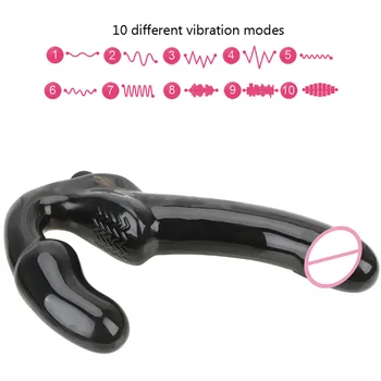 Belaidžio Dvigubą Vibratorių Vibratoriai Sekso Įrankiai Pora Moterų Strapon Analinis Kaištis Vyrams Sekso Žaislai Suaugusių Produkto Nekilnojamojo Penis Erotiniai Mašina